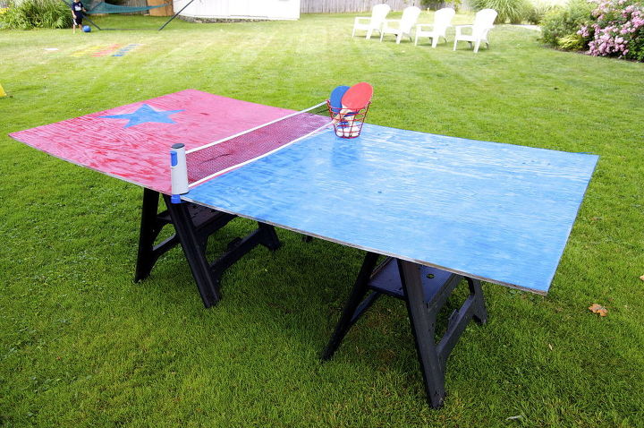 s 13 crazy fun yard games your family will flip for this summer, outdoor living, Craft a large ping pong table