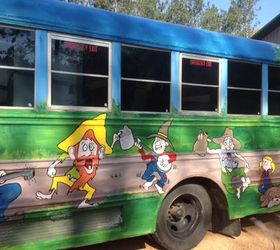 shaw hillbilly bus, painted furniture, painting