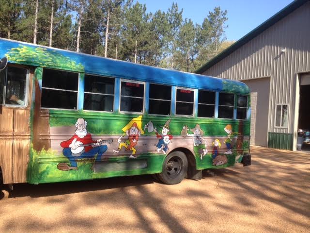 shaw hillbilly bus, painted furniture, painting