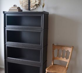 library shelf makeover, painted furniture
