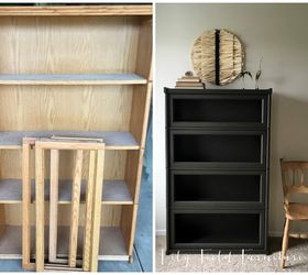 library shelf makeover, painted furniture