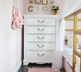 a shabby chic glam little girl s bedroom makeover in pink gold, bedroom ideas, shabby chic