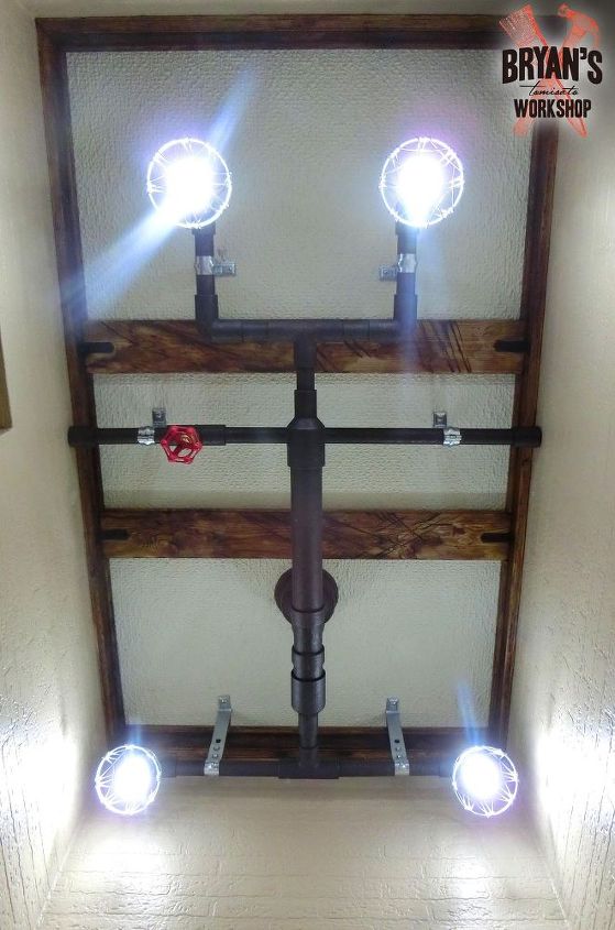 Industrial Lighting Idea Pipe Lights On The Ceiling Hometalk Industrial Lighting Idea Pipe Lights, Pipe Light Fixture Ceiling