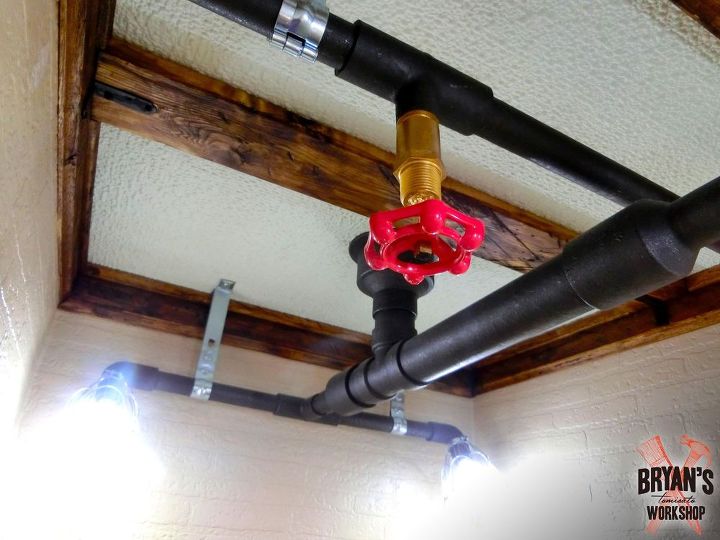 pipe lights on the ceiling , lighting, small bathroom ideas, wall decor