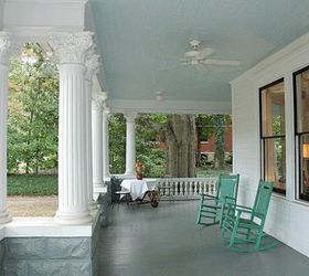 i m going to paint the porch ceiling haint blue , outdoor living, painting, porches