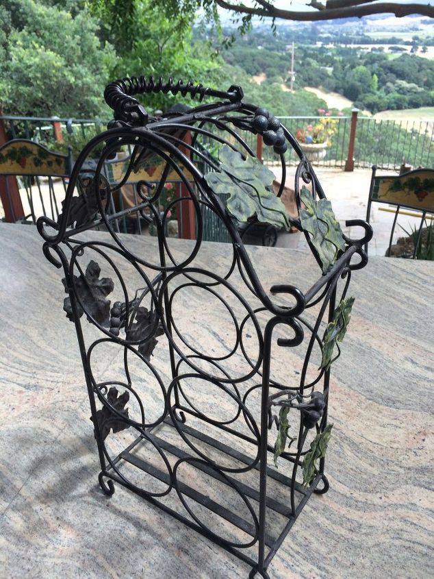 q any ideas on how i can upcycle this bottle holder for outside decor , gardening, home decor, repurpose household items, repurposing upcycling