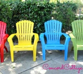 s 12 pool chair ideas we never would have thought of, painted furniture, pool designs, Stick to bright hues for a sunny pop