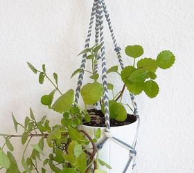 s 15 useful things you could make from your ripped t shirts right now, crafts, repurposing upcycling, Braid scraps into a pretty plant hanger