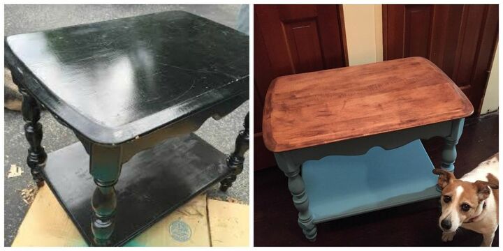 black table updated, chalk paint, painted furniture