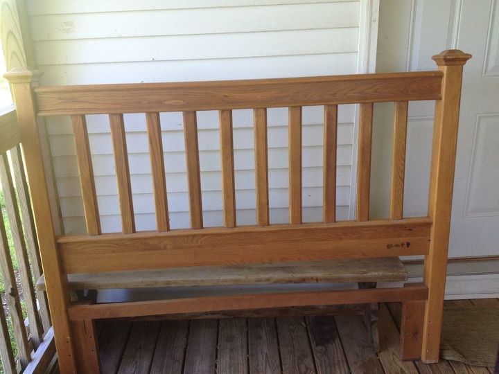 repurposed headboard, fences, outdoor living, porches, repurposing upcycling, Bulky headboard before