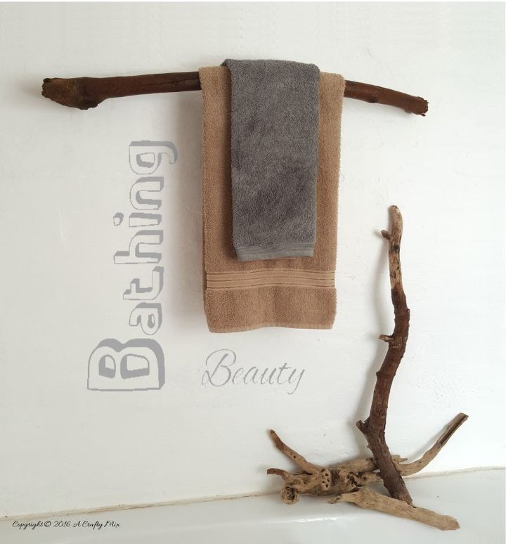 Turn A Branch Into A Towel Rack Hometalk