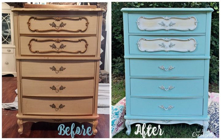 french provincial dresser makeover before and after, chalk paint, painted furniture, shabby chic