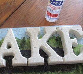 lake life faux weathered wood cottage sign, crafts, wall decor