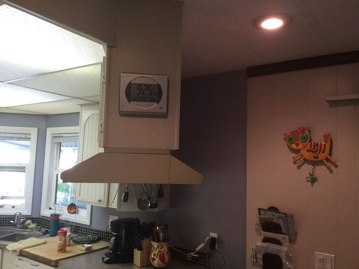 q help with range hood big old ugly , home maintenance repairs, kitchen design, minor home repair, Side view flares out over the counter