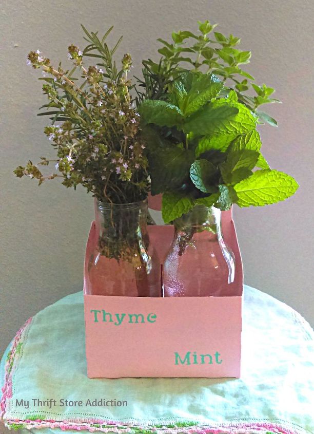 upcycled herb boxes reuse your cartons bottles , chalk paint, chalkboard paint, crafts, gardening