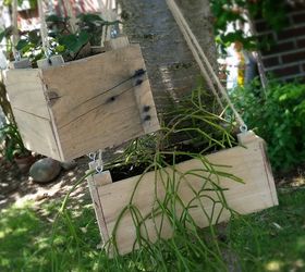 dyi small hanging planter from pallet wood, container gardening, gardening, pallet