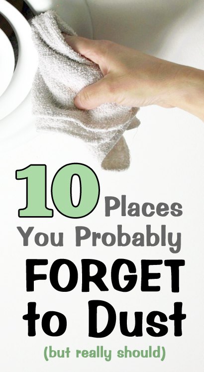 10 lugares en los que probablemente te olvidaste de quitar el polvo