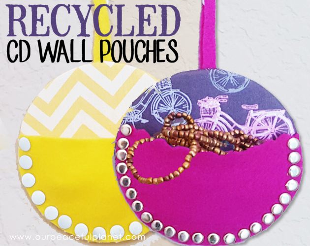recycle cds into wall pouches, crafts, organizing, repurposing upcycling