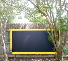 giant outdoor chalkboard, chalkboard paint, crafts, fences, outdoor living