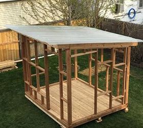 she shed, 8 X 10 cedar frame with shed roof