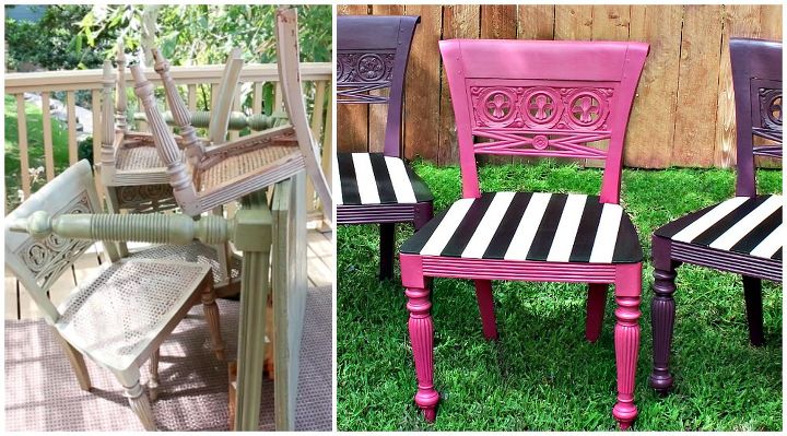 trash to treasure patio chair makeover, outdoor furniture, painted furniture