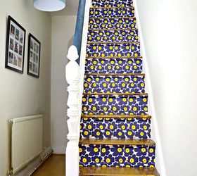 marimekko stair transformation, home improvement, stairs