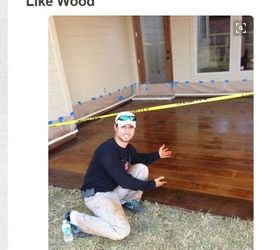 Staining a front porch to look like wood planks Hometalk