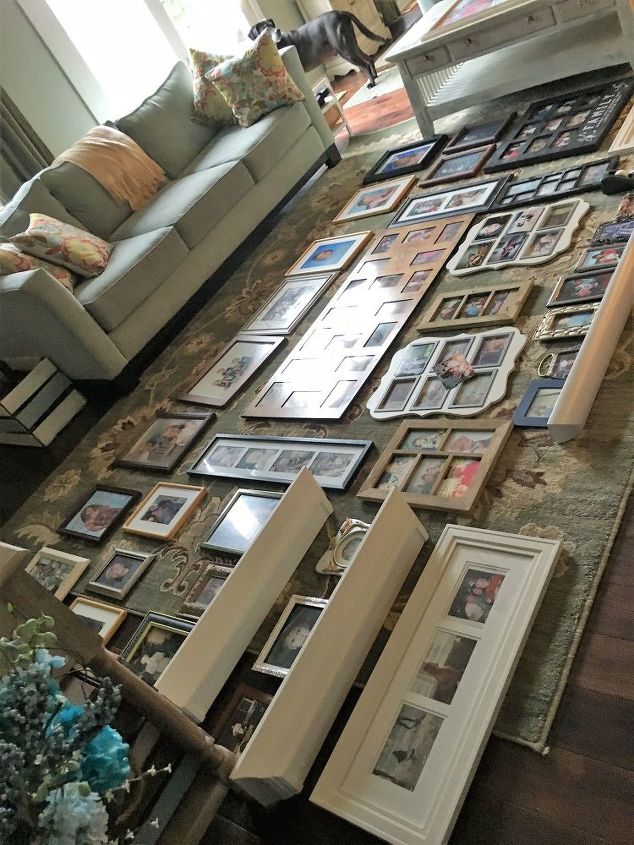 huge blank wall amazing photo backdrop, wall decor, Laying out the arrangement