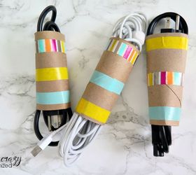 cut a piece of washi tape for these 25 creative ideas, Rip three strips to decorate you cord holders