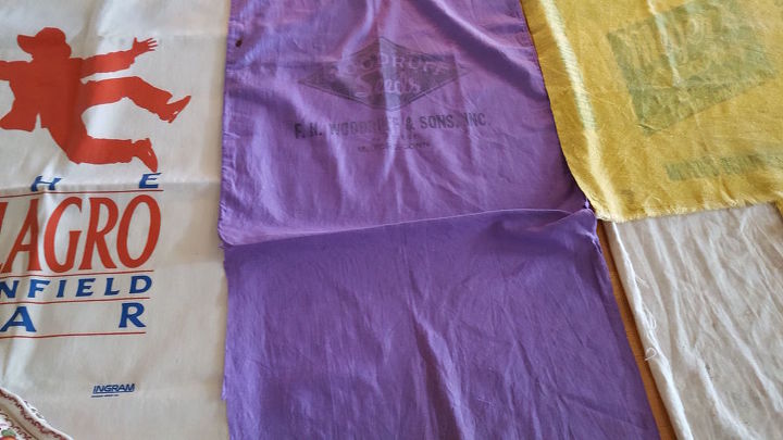 how to create or sew grain sack curtains, how to, window treatments, Grain sacks