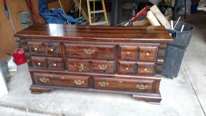 30yr old dresser becomes new chest, painted furniture