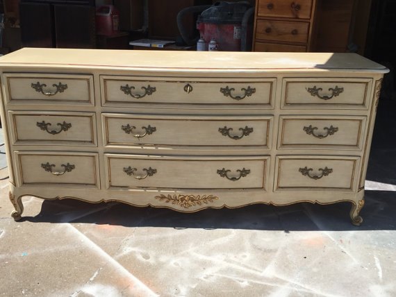 french provincial dresser with hand painted details, painted furniture, repurposing upcycling, shabby chic