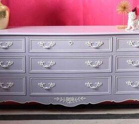 french provincial dresser with hand painted details, painted furniture, repurposing upcycling, shabby chic