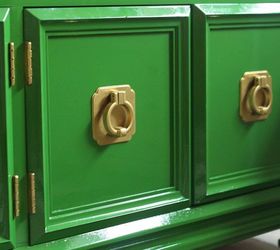 buffet in brilliant green, painted furniture