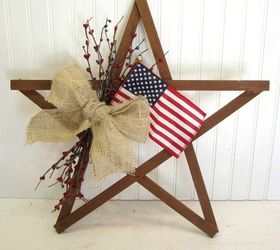 16 patriotic wreaths that will fill you with pride, Scrap Wood Star and Burlap