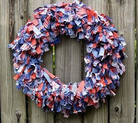 16 patriotic wreaths that will fill you with pride, American Flag Scrap Wreath