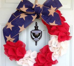 16 patriotic wreaths that will fill you with pride, Poppy Petaled Burlap Ring