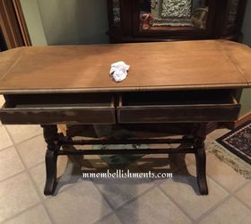 not your ordinary library table dogwoods , diy, painted furniture