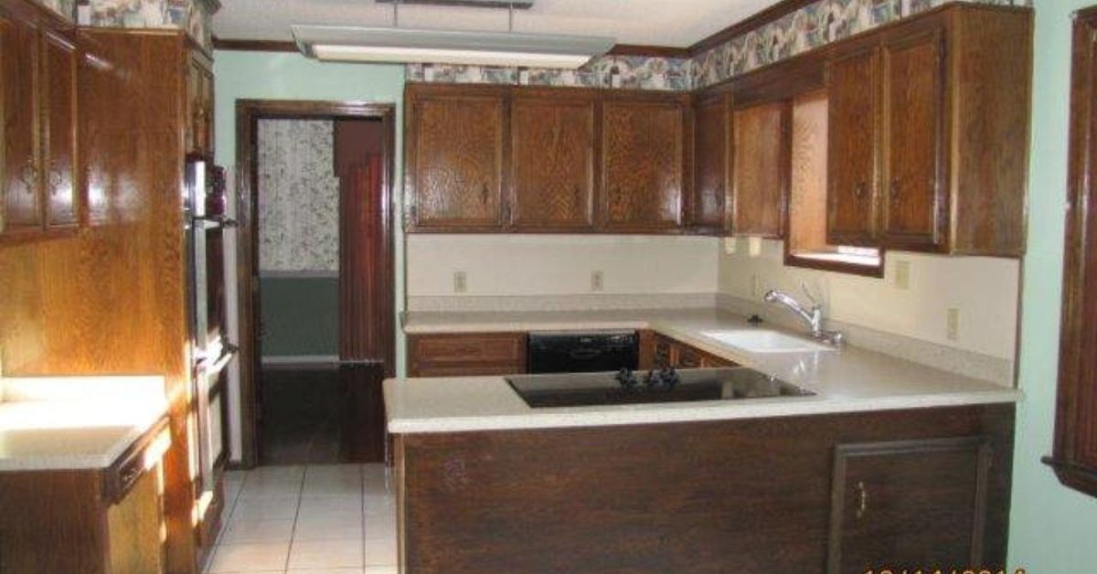 Kitchen Cabinet Refacing Using Wall Paper Hometalk