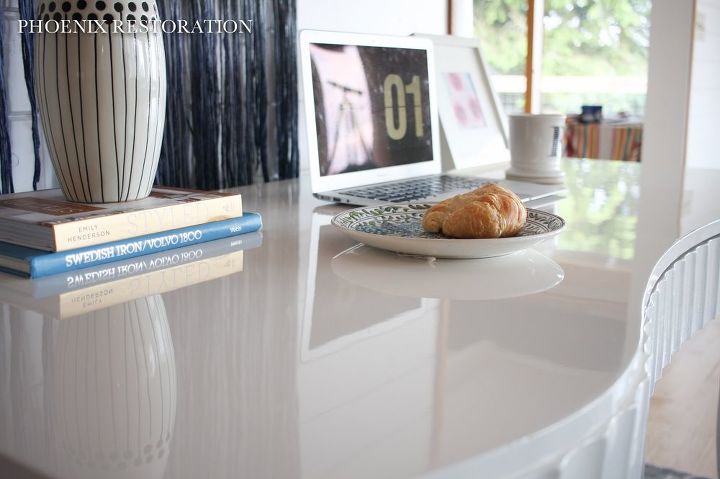 contemporary desk makeover, painted furniture