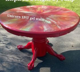 this table has been saved with a unicorn spit makeover