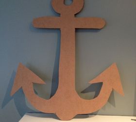 driftwood anchor, crafts, wall decor, Cut out using 1 8 Hardboard from Home Depot
