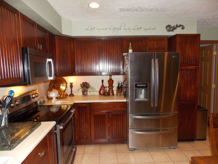 yellow oak cabinets transform