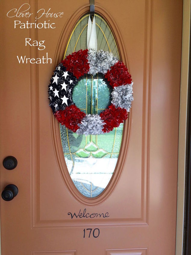 how to make a patriotic rag wreath, crafts, how to, patriotic decor ideas, seasonal holiday decor, wreaths