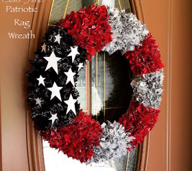 how to make a patriotic rag wreath, crafts, how to, patriotic decor ideas, seasonal holiday decor, wreaths