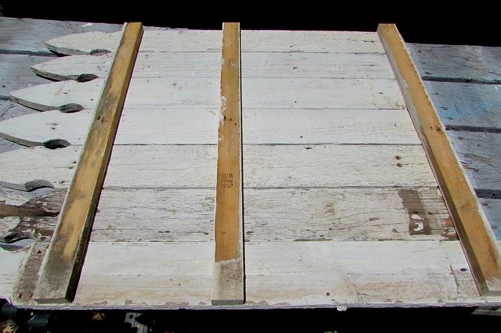 american flag made with pickets, outdoor living, painted furniture, patriotic decor ideas, seasonal holiday decor