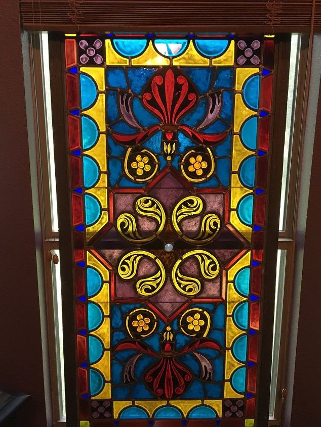 anyone know how to clean stained glass window, with light