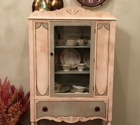 china hutch make over, painted furniture, shabby chic, Finished cabinet