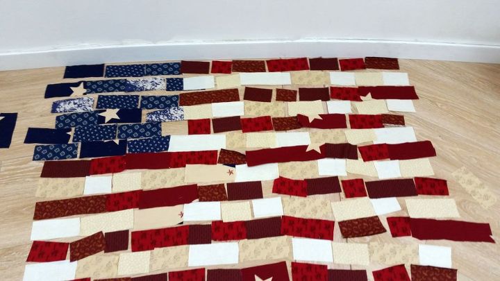 patriotic patchwork quilt flag