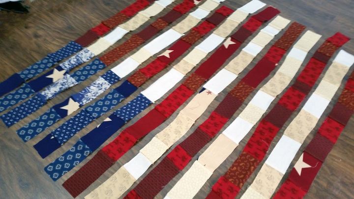 patriotic patchwork quilt flag